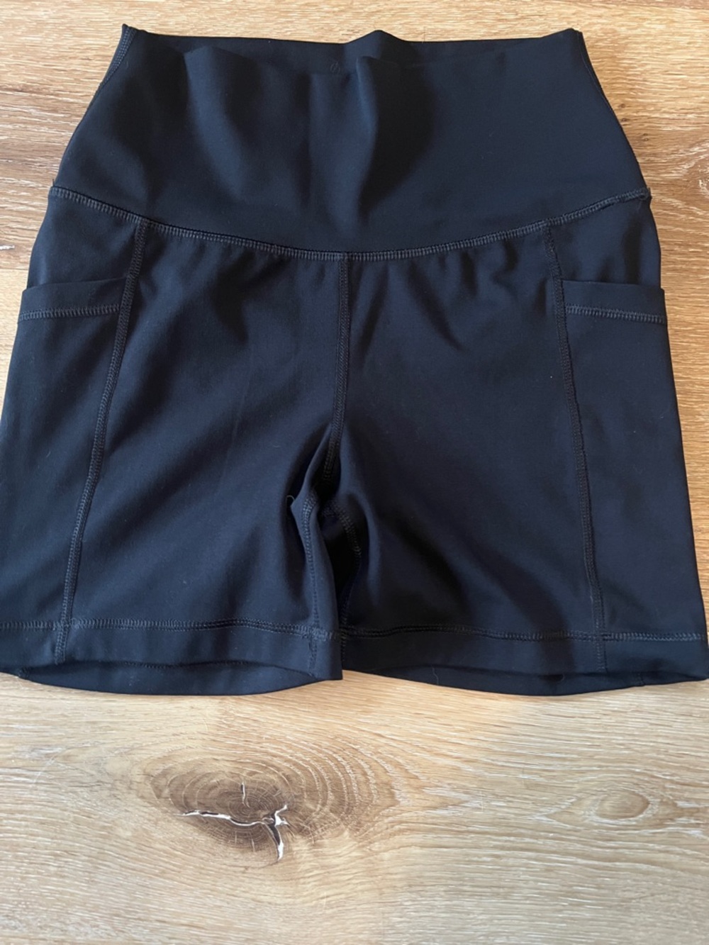 High-Waist Black Women’s Active Shorts